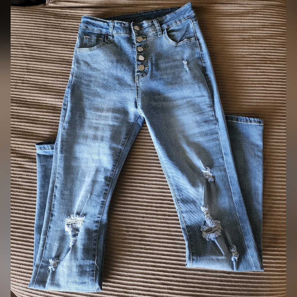 Stretch Bootcut Buttonfly Jeans